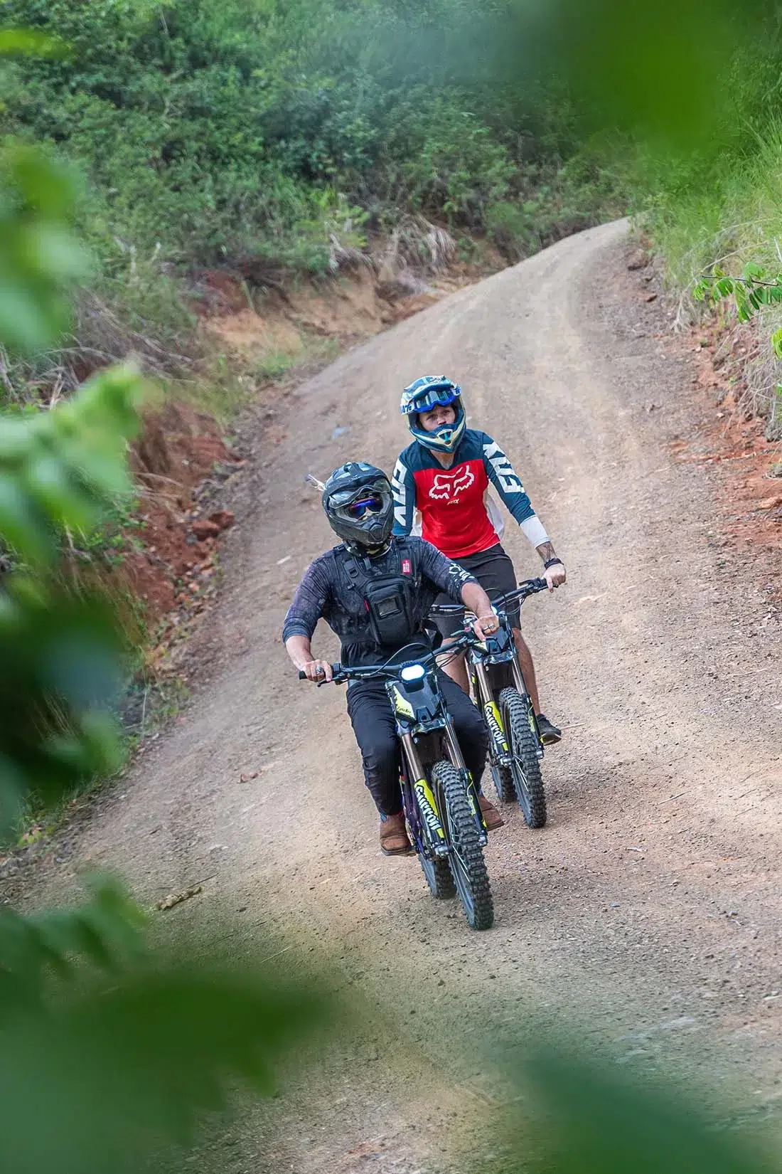 electric bike tour company riding down the mountain